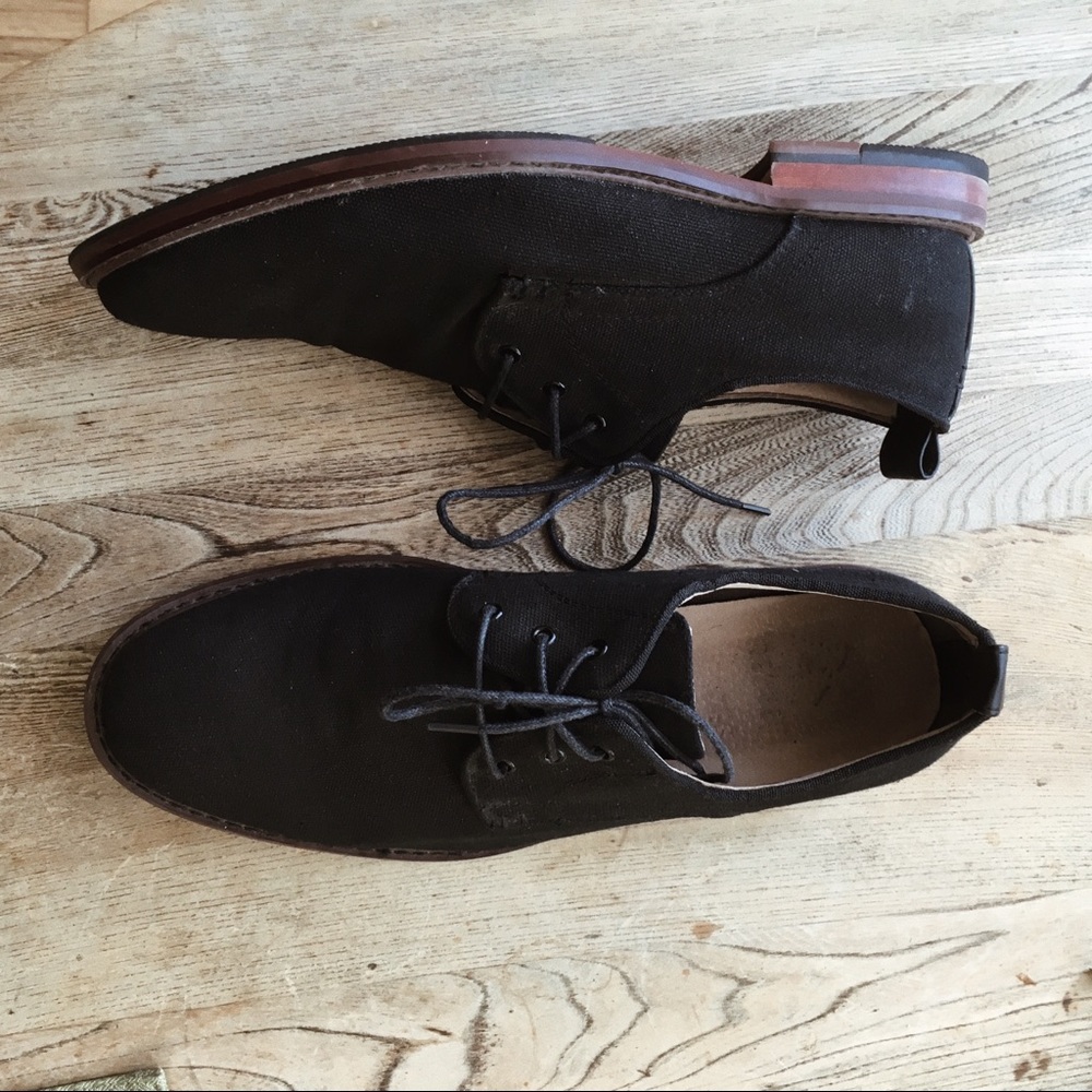 Black Canvas Oxfords